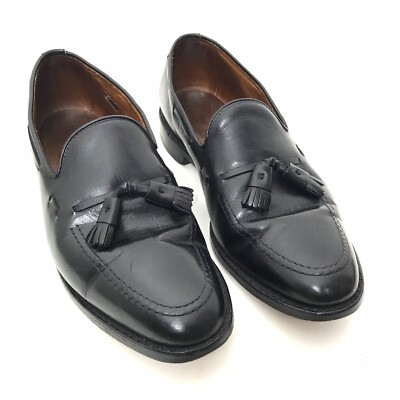 Allen Edmonds Grayson Mens 10D Black Tassel Loafer Slip On 