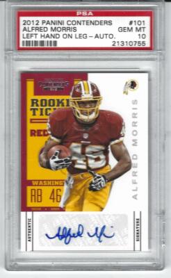 2012 ALFRED MORRIS PANINI CONTENDERS RC ''AUTO''  #101 GEM MINT PSA 10