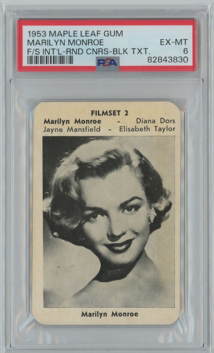 1953 Maple Leaf Gum Marilyn Monroe PSA 6 | eBay