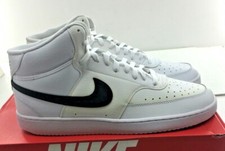 NIKE Court Vision Mid Mens Basketball Shoe CD5466-101 Wht /Blk NWD FREE SHIPPING