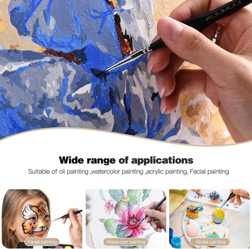 Kolinsky Sable Detail Paint Brush Set - 10Pcs, Perfect for Fine Detailing & Art - Picture 11 of 15