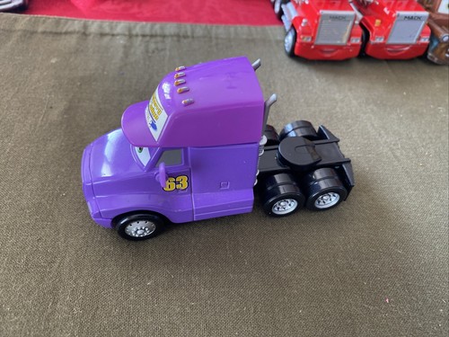 Disney Pixar Cars 1:55 Scale Diecast Purple Transberry Juice Semi Truck Used