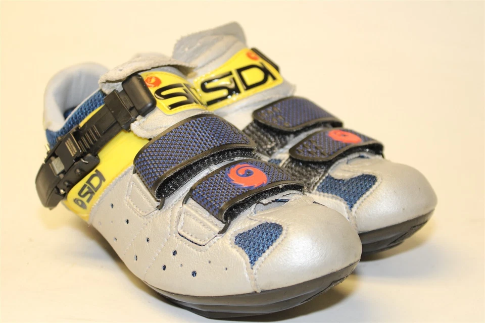 Женские кожаные текстильные дорожные велосипедные туфли SiDI размер 5,5 6 37 сделано в Италии с 3 болтами - Изображение 2 из 4