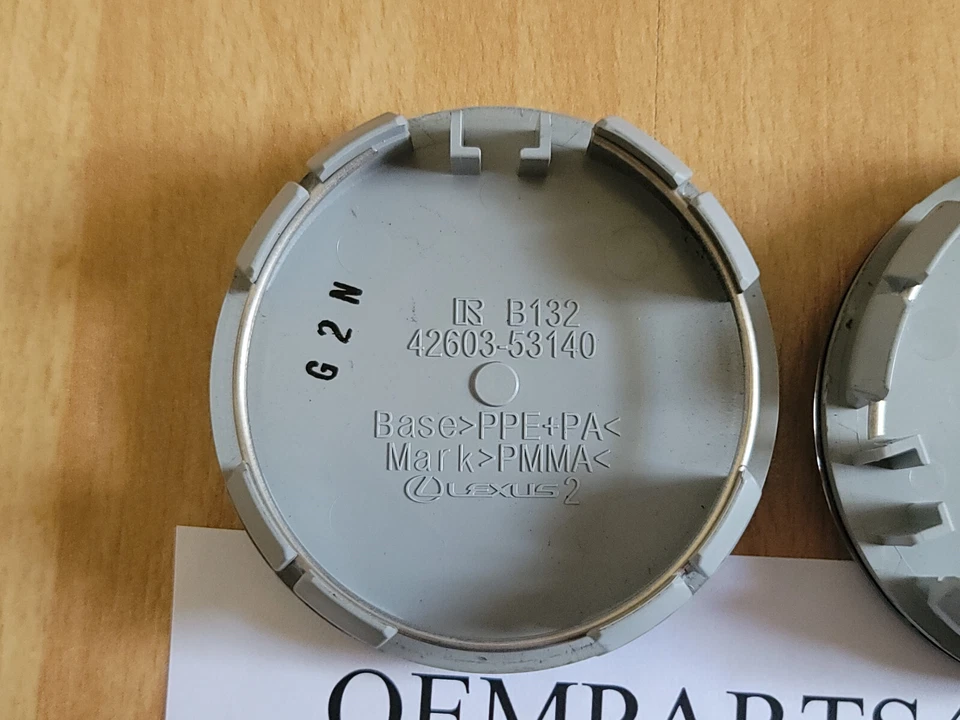 4x Genuine OEM 2021-2024 Lexus F-Sport 62mm center caps P/N 42603-53140 - Imagem 3 de 4
