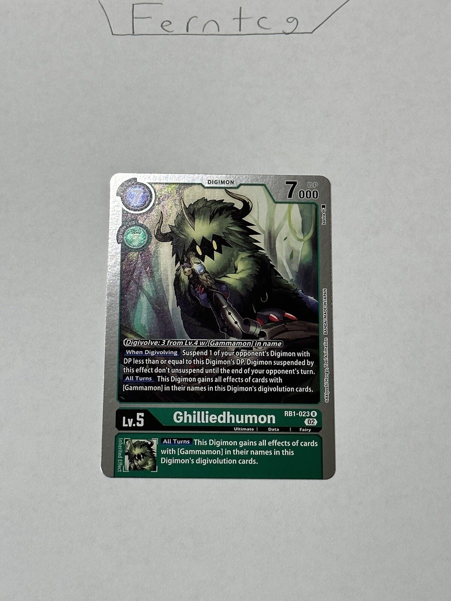 Digimon Ghilliedhumon Rare NM Resurgence Booster Ships Same Day | eBay