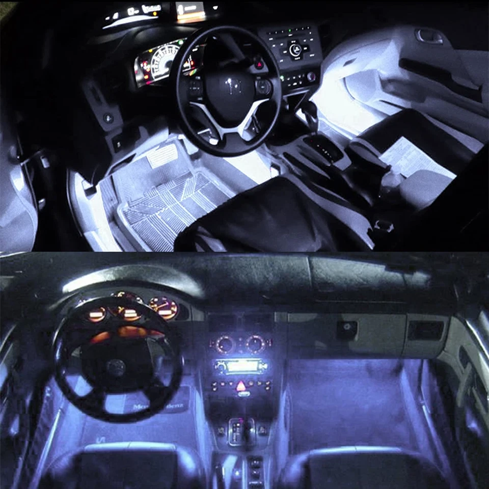 Luz LED debajo del tablero de cortesía 2 piezas para Dodge Nitro 2007 2008 2009-2011 Foto 3 de 4