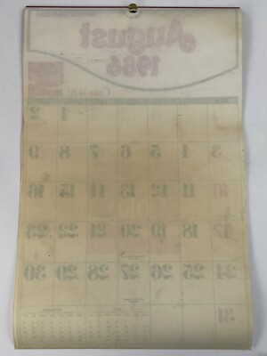 1985マンモスカレンダーコカ・コーラ Coca-Cola School Calendar 1985-1986 Vtg Classroom Enjoy Coke Is It