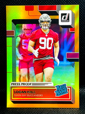 2022 Panini Donruss - LOGAN HALL RC #364- Gold Holo Press Proof - Rated Rookie