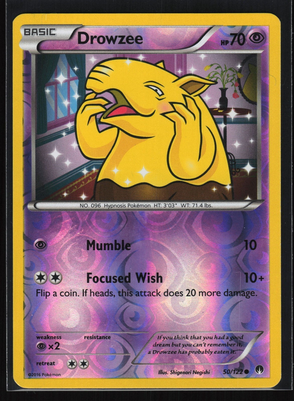 DROWZEE BREAKPoint REVERSE HOLO #50 BKP(LP)(PKM)