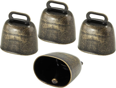 4Pcs Anti-Lost Bells Animal Bell, Mini Bronze Grazing Bells Cow Bells Noise Make