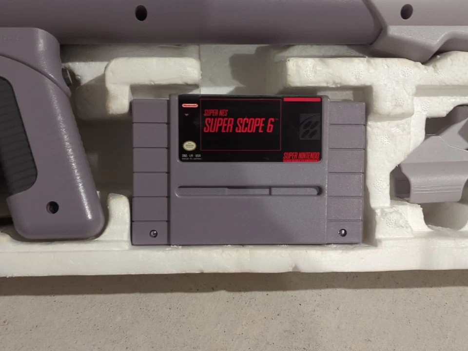 Super Nintendo SNES Super Scope 6 Light Gun in Box w/ Game No Manual Vintage - Image 3 of 4