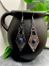 2  Silver-Tone Bead Earring Set Dangle Drop New Free Ship A4641