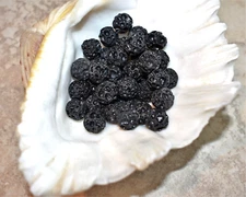 Lightweight Black Acrylic Round Beads, Lava Beads, 12mm 38 pcs.