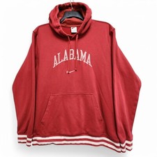 Nike Alabama Crimson Tide Hoodie Mens XL Red Embroidered Center Swoosh Pullover