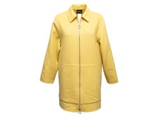 Yellow Akris Mimoa Virgin Wool Zip Coat Size Us 4
