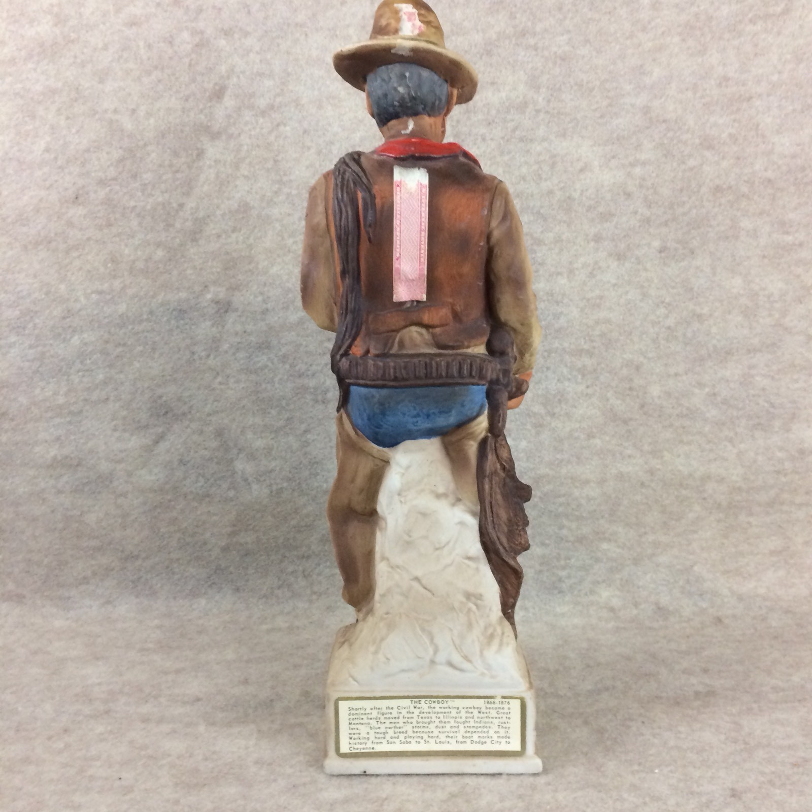 Vtg Rare 1969 Cowboy Lionstone Whiskey Decanter 1969 Kentucky Porcelain
