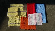 Vintage Mid Century 70s Bathroom Kitchen Towel Lot Hand Wash Retro Atomic