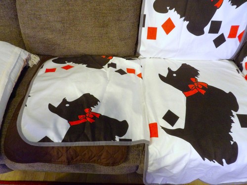 RARE~Pr. Scottish Terrier Scottie Dog Recliner Covers~Too Cute! - Picture 3 of 3