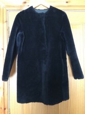 Gant Reversible Shearling Coat New In Marine Colour Size Xs