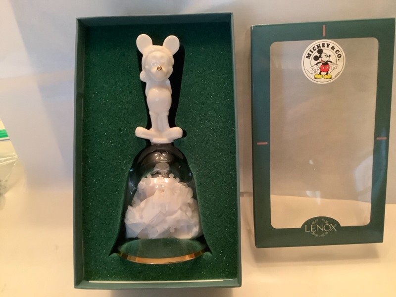 DISNEY LENOX 1997  MICKEY MOUSE CHRISTMAS BELL 