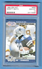1990 Pro Set Emmitt Smith Cowboys #685 Rookie PSA 10 #24114486 HOF 2010