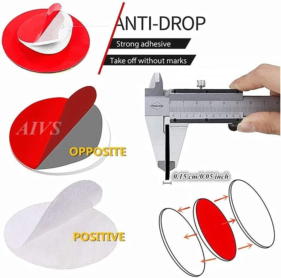 270 Piezas Pequeños Espejos Redondos de Vidrio de 1" y Diamantes de 0,4" para Artesanía Cinta Adhesiva Foto 3 de 4