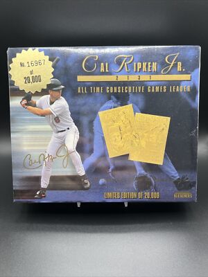 cal ripken jr limited edition card Cal Ripken Jr 24Kt Gold Foil Limited Edition Card 2131 Bleachers Factory  Sealed