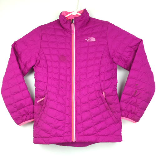 The North Face Girls Medium (30 in Bust) Pink Primaloft Thermoball Jacket $108 - Picture 4 of 16