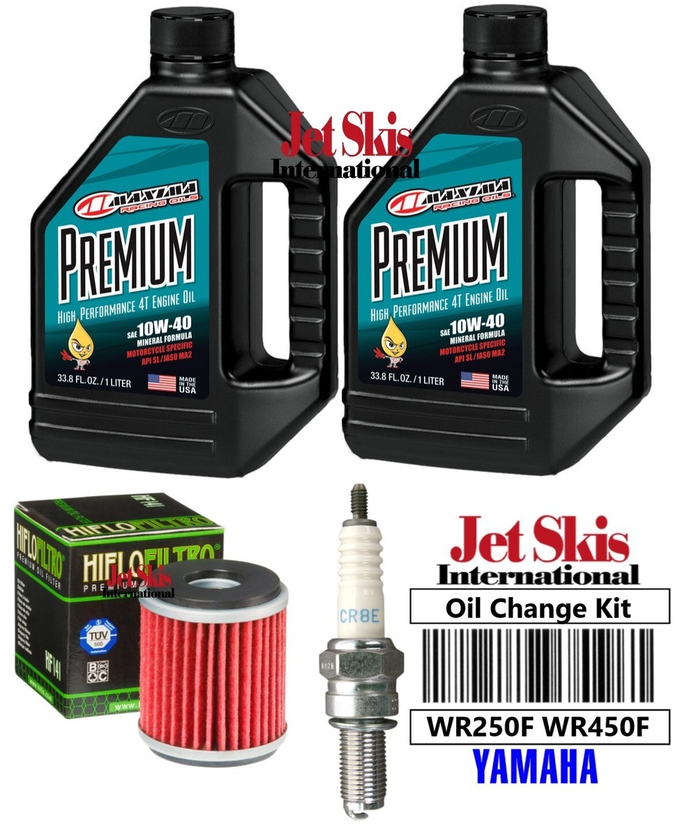 Yamaha WR250F WR450F Oil Change Kit NGK Spark Plug & Oil Filter WR