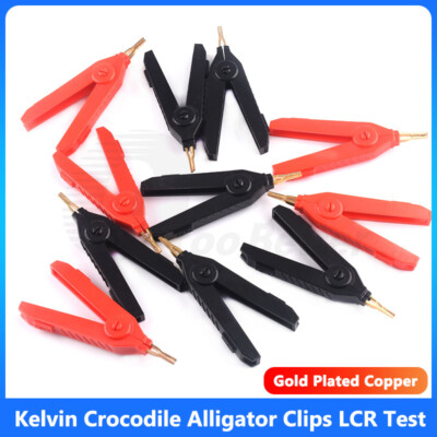Kelvin Crocodile Clip Alligator Clamp for LCR Test Probe Multmeter Meter