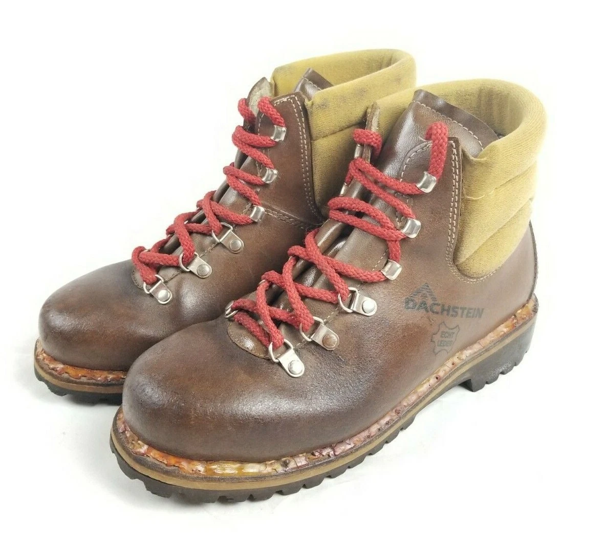 vintage Dachstein Mountaineering Hiking Leather Boots *Est Sz US 7.5 men 8 women