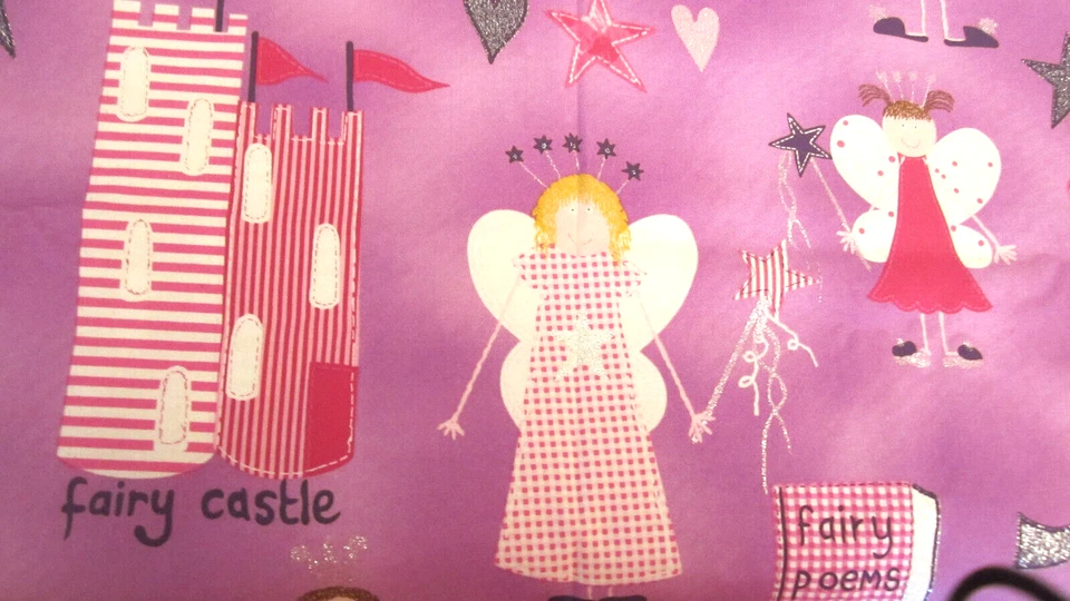 Tela Algodón Little Princess por Michael Miller Pink Castle Fairy 1yd 18" x 44 Foto 2 de 4