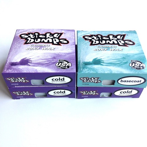 Sticky Bumps Surf Wax base & 3x Cold Water Surfboard nontoxic natural