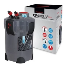 AQUATOP 4-Stage Canister Filter 370GPH, 125G Vortex Prime, Surface Skimmer CF400