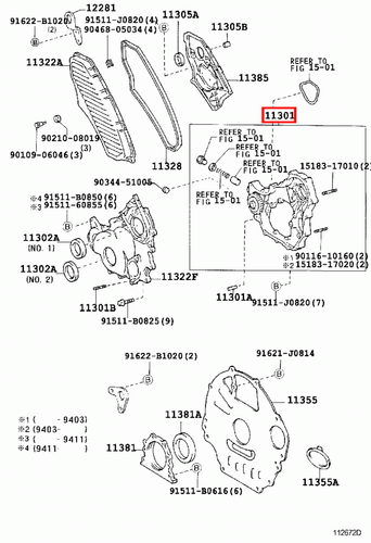 Genuine LandCruiser HDJ80 HDJ100 1HD T 1HD FT Timing Gear Cover Case Oil Pump - Picture 16 of 17