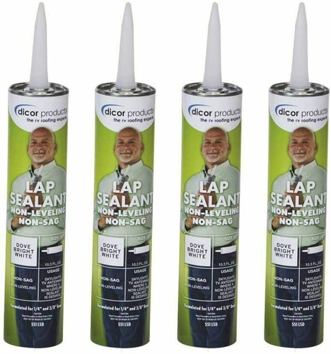 Dicor 551LSD-1 QTY. 4, Non-Leveling Non-Sag Sealant, Dove Bright White, 10.3 OZ - Picture 2 of 2