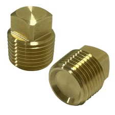 C CLINK New 1/2" NPT Solid Brass Boat Hull Spare Garboard Drain Plug-2 PACK