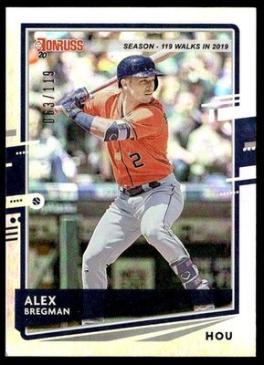2020 Donruss #112 Alex Bregman Season Stat Line #/119