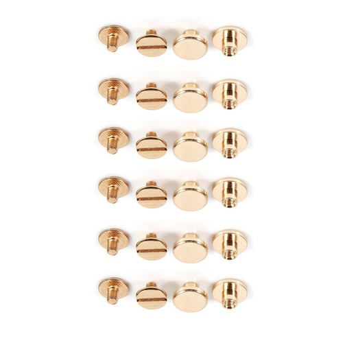 10sets 5/6.5/8mm Solid Brass Button Stud Screw Nail Screwback For Leather Ri FI - Picture 22 of 22