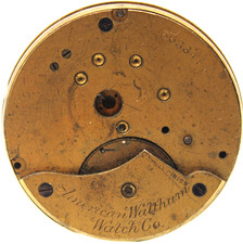1892 WALTHAM POCKET WATCH MOVEMENT 5633411 GRADE 1 18s 7j DA2