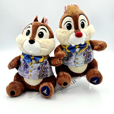 2021 Disney Parks WDW 50th Anniversary Chip  Dale Dressed Up Plush Set NEW Tag