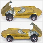 Hot Wheels Redline 69 US Shiny Gold Turbofire White Interior Exclnt Watch Video