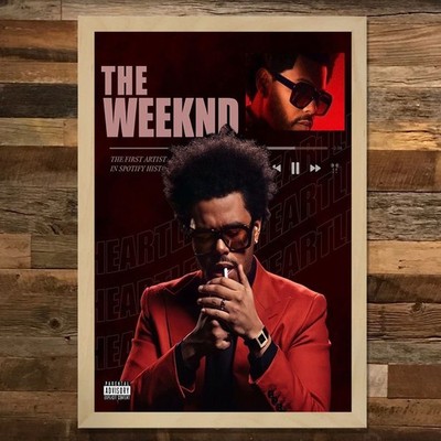 The Weeknd After Hours Red Suit Music Album Poster
