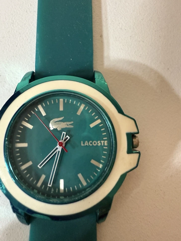 Lacoste Green Silicone Unisex Watch Analogue New Battery - image 2 of 4
