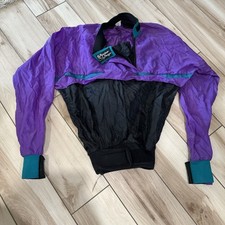 Giacca kayak vintage Rainbow Designs Water Ware pagaia asciutta top made in USA 