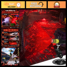 Red Laser Halloween Projector Module with Timer - Spooky Light Show Decor