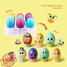 Klever Easter Egg Decorating DIY Kit 31PCS Kids Dye Stickers Face Make Set