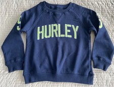 HURLEY Boy's Navy cotton long sleeve sweatshirt top sweater Size 7 Y NEW