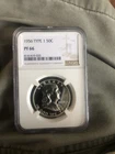 1956 Type 1 50C Proof Silver Franklin Half Dollar NGC Graded PF 66