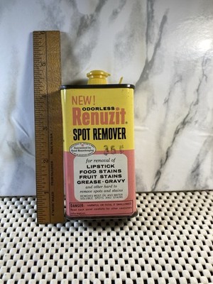 VINTAGE  --  RENUZIT SPOT REMOVER  CAN--EMPTY  CAN--4   OZ. --51F--